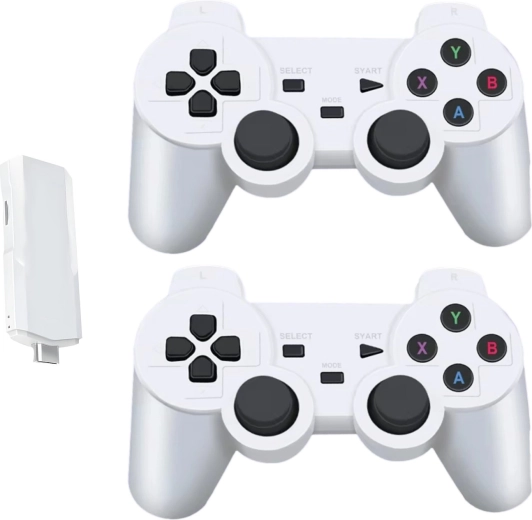 Console de jeu rétro portable Renew Force K6 blanche avec 2 manettes sans fil