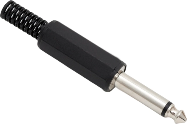 Fiche JACK mono 6,3 mm avec protection anti-pliage