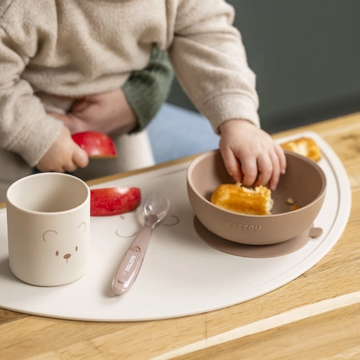 Assiette et bol stables avec ventouse