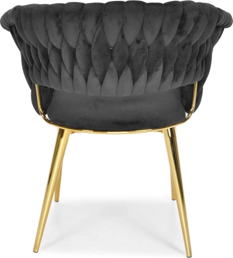 Pieds métalliques dorés et structure stable