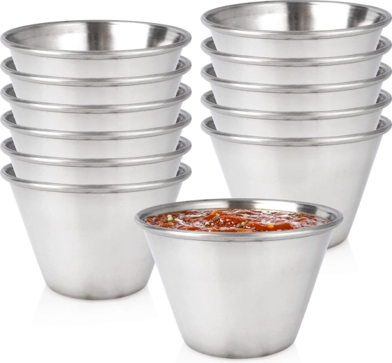 Petits bols Vilde en acier inoxydable pour dips et sauces 100 ml (12 pcs)