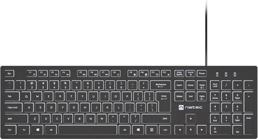 Clavier filaire natec herring glow avec rétroéclairage blanc