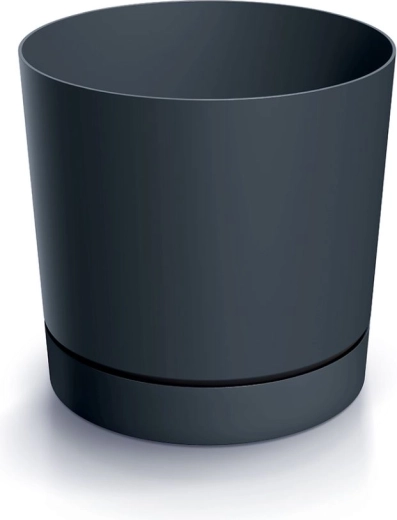 Pot de fleurs TUBO P avec soucoupe anthracite 33,8 cm