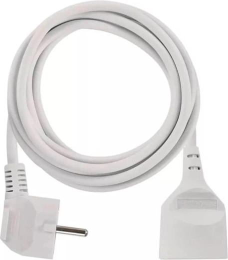 Rallonge électrique 5 m avec 1 prise, blanc