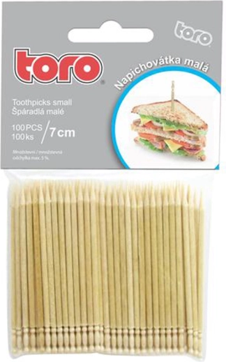 Piques en bois 7 cm, 100 pcs
