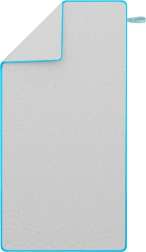 Serviette microfibre à séchage rapide NILS, gris‑bleu, 200 × 90 cm