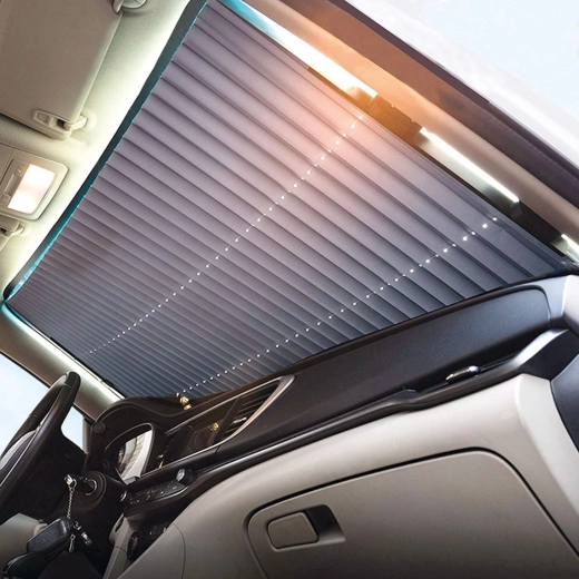 Pare-soleil enroulable réfléchissant pour voiture 150 × 70 cm