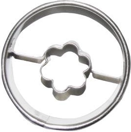 Emporte-pièce à biscuits rond lisse avec fleur