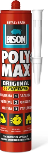 Bison Poly Max Express colle et mastic universels blancs 425 g