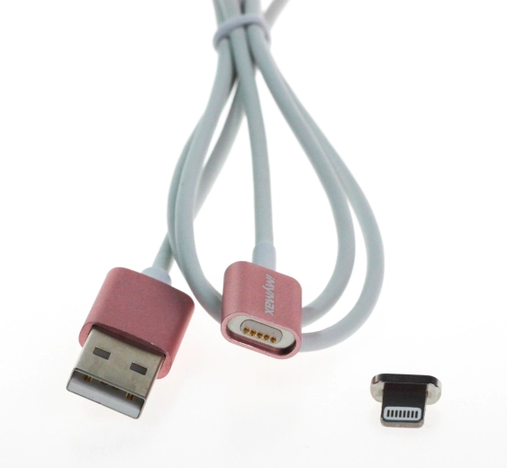 MyMax câble Lightning magnétique 1 m rose