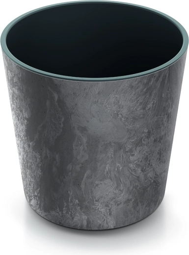 Cache-pot Urbi Round Effect avec insert 25 cm – marengo