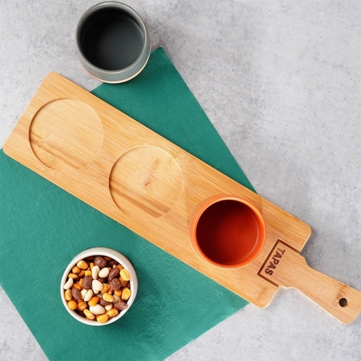 Planche en bambou stable avec poignée