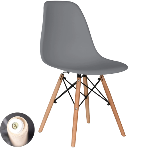 Pieds en hêtre naturel et renfort métallique