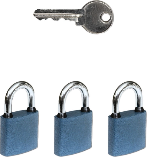 Cadenas OVAL 38 – lot de 3 pièces à fermeture commune