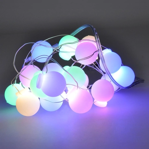 Guirlande lumineuse de Noël Solight LED avec boules colorées, 20 LED, 2 m, à piles