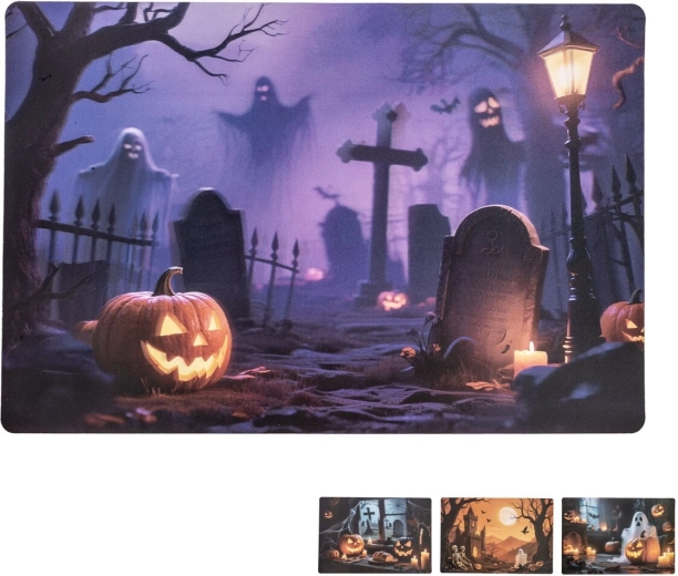 Set de table d’Halloween 42 × 28 cm, assortiment de motifs - 1 pièce