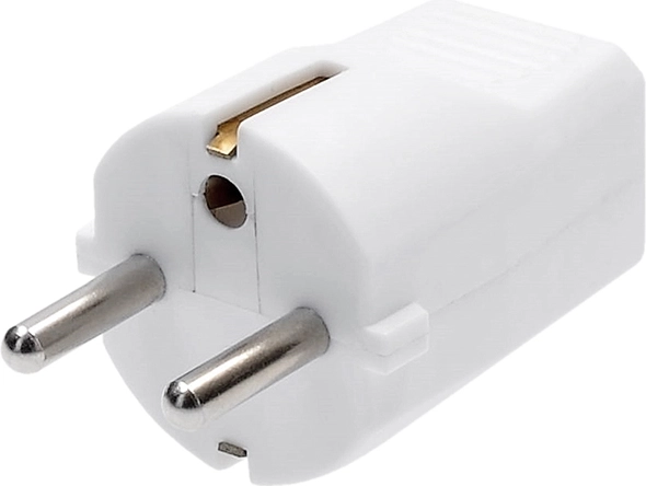 Prise mâle Solight droite IP20 blanche - 1 pièce