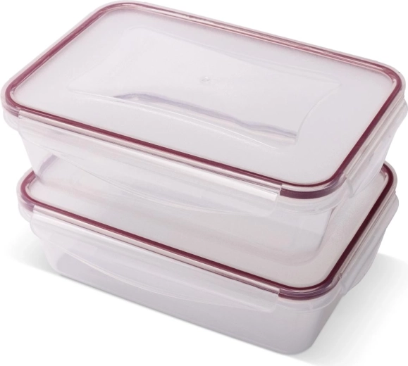 Ensemble de boîtes rectangulaires Lamart Clip 2 × 1350 ml