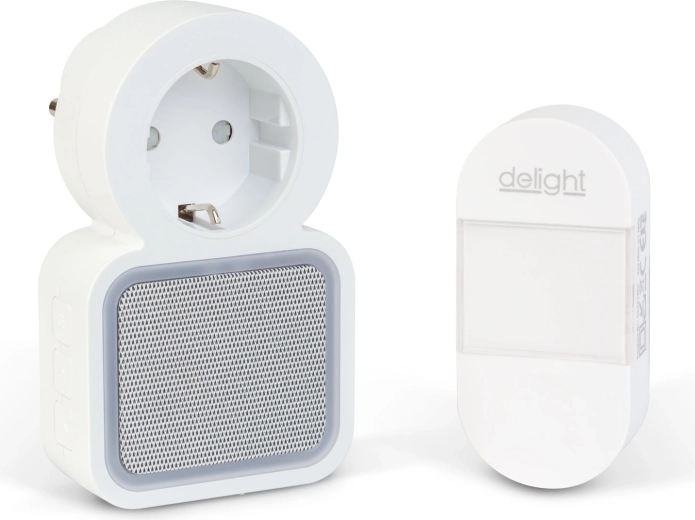 Sonnette cinétique sans fil et sans batterie à brancher, avec LED bleue