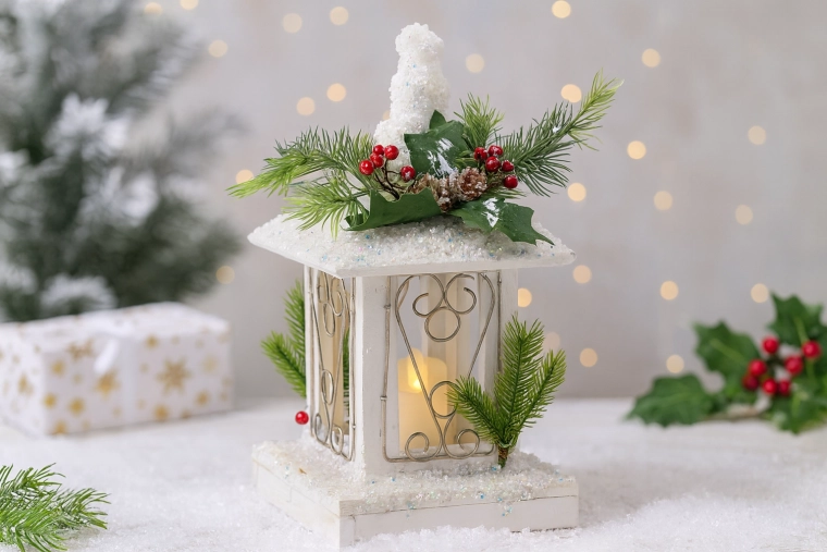 Riche décoration hivernale