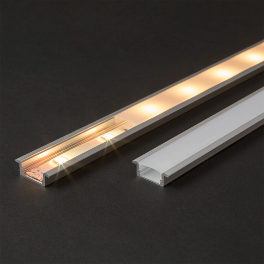Cache opale pour profilé LED en aluminium de 1 m