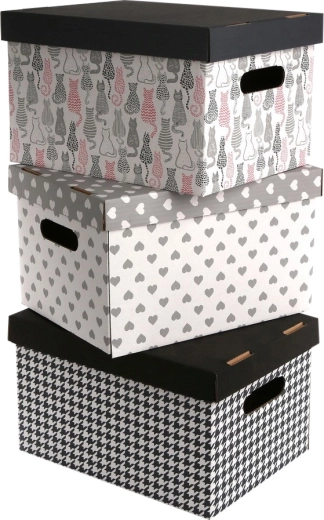 Boîte de rangement décorative avec couvercle 35 × 26 × 21 cm