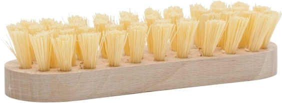 Brosse à récurer en bois avec fibres synthétiques