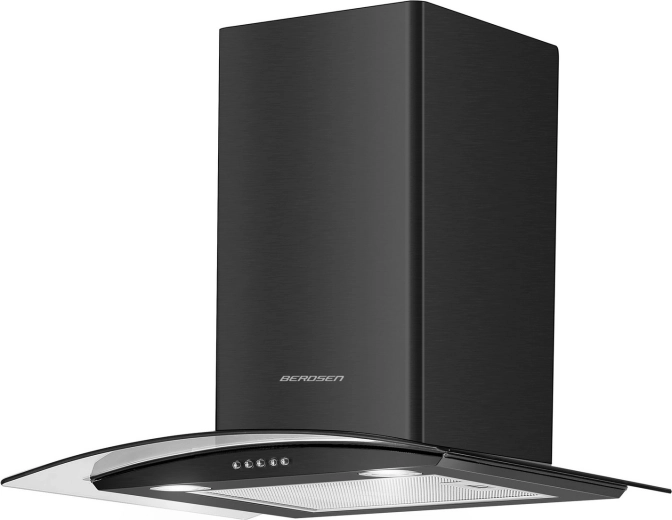 Design en verre élégant et inox en finition noire