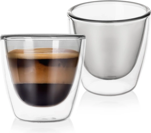 Verres thermiques à double paroi pour espresso Double 90 ml, 2 pcs