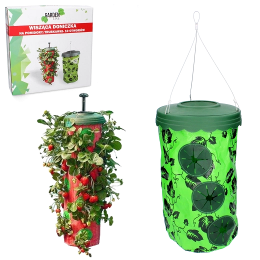 Pot de fleurs suspendu pour tomates et fraises – 10 ouvertures