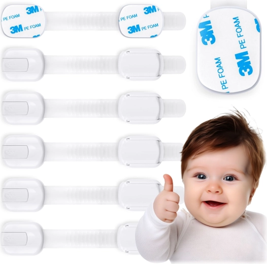 Sécurité enfant pour placards Ricokids - 6 pièces – Blanc