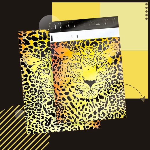Enveloppes d’expédition en film avec imprimé guépard 255 × 370 mm, 50 pcs