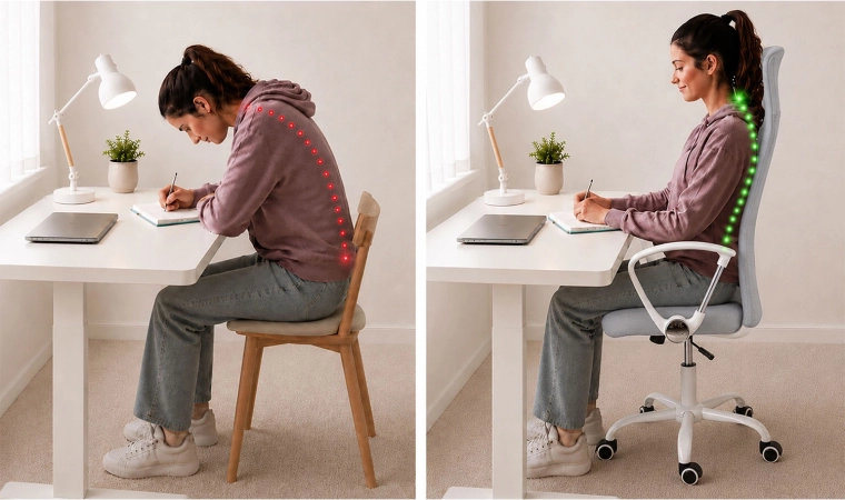 Soutien ergonomique du dos pour une posture correcte