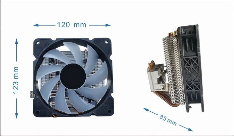 Gembird Huracan refroidisseur de processeur 120 mm 100 W ARGB PWM