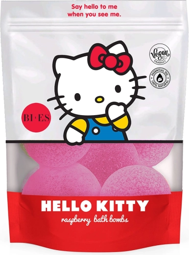 Hello Kitty bombes de bain effervescentes à la framboise 6×55 g