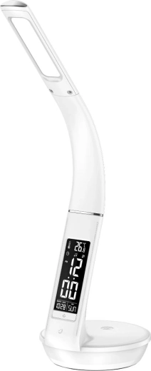 Lampe de bureau LED RETLUX avec recharge Qi, écran et éclairage d'ambiance blanche