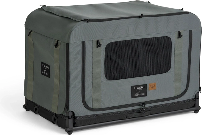 Cage de transport pliable Fikago Queen M verte