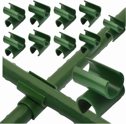 Raccord d’angle en croix pour tuteurs de jardin Ø 11 mm, vert (10 pcs)
