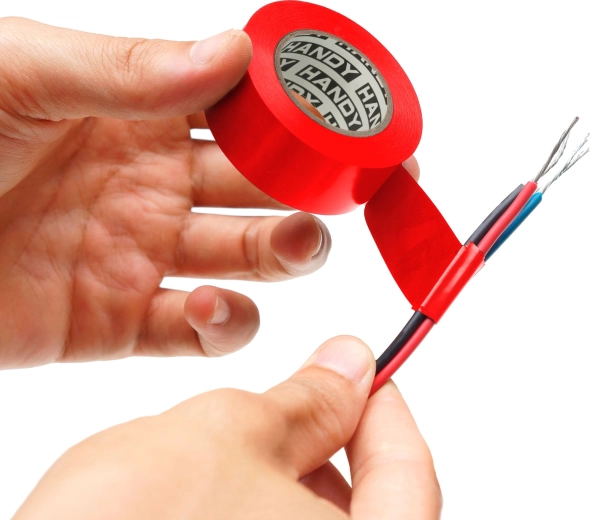 Ruban isolant électrique rouge 15 mm × 10 m