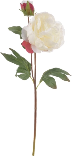 Fleur artificielle pivoine blanche 50 cm
