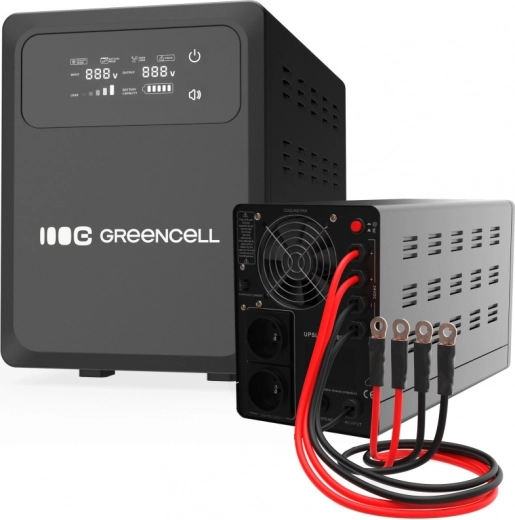 Source d'alimentation de secours UPS Green Cell PowerCore 1000W/1500VA 12VDC