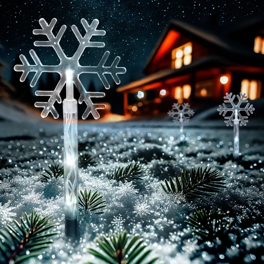 Décoration hivernale avec LED blanc froid