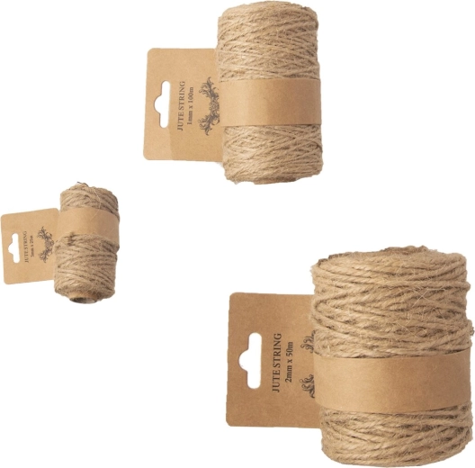 Ficelle en jute naturel – lot de 3 variantes