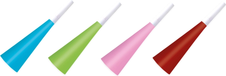 Sifflets de fête – lot de 4 pièces