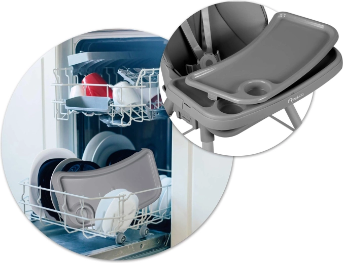 Entretien facile : plateau au lave-vaisselle, housse à essuyer