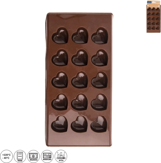 Moule en silicone pour pralines en forme de cœur Orion SILLINIE
