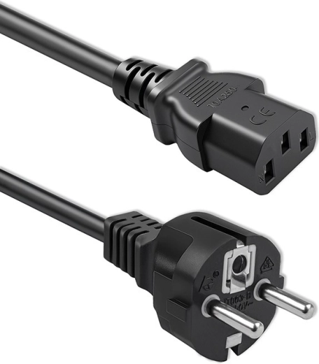 Câble d’alimentation Qoltec Schuko (CEE 7/7) vers IEC C13, 1,5 m, 3×0,75 mm², cuivre pur