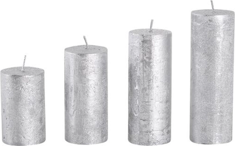 Bougies de l’Avent rustiques Provence dorées, 4 pièces