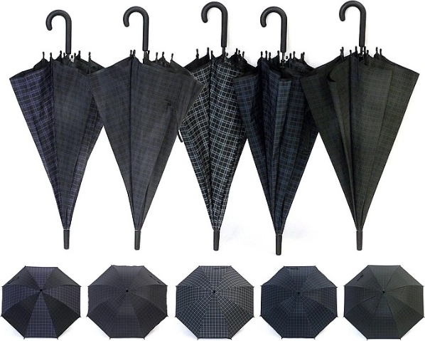 Parapluie automatique à motif à carreaux