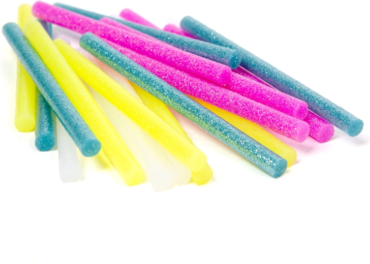 Bâtons de colle thermofusible fluorescents pour pistolet à colle 7 × 100 mm, 20 pièces